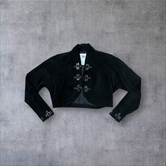 Pia Rucci Jackets & Blazers - Beaded Leather Bolero